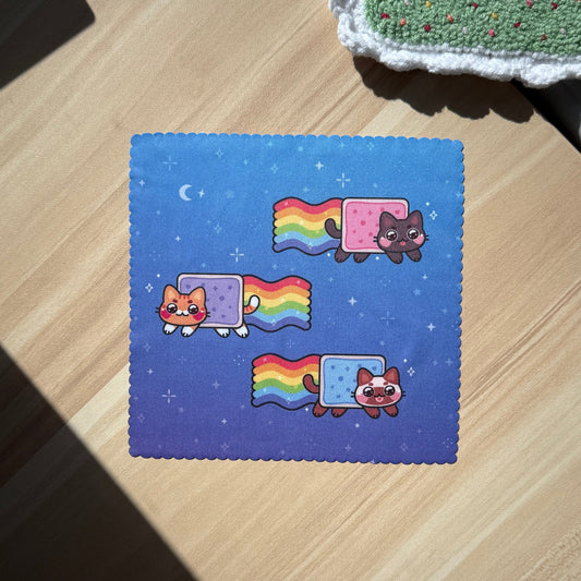 Nyan Cats Lens + Screen Cleaning Cloth | 6x6 inch microfiber