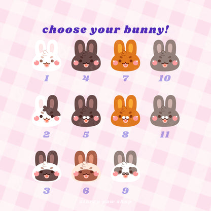 Cake Bunny Stickers Set of 2