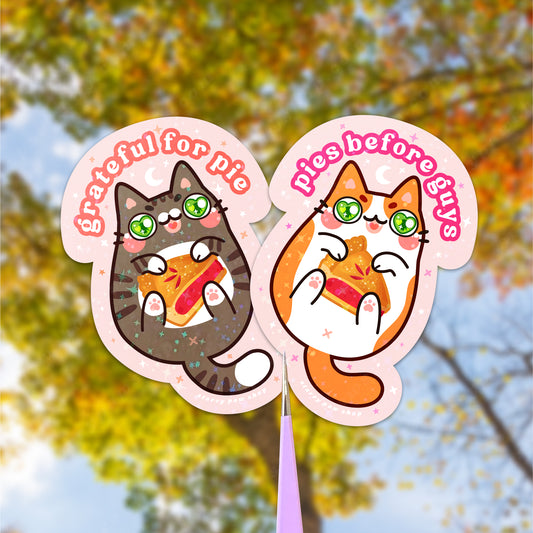 Pie Cat Stickers + Magnets