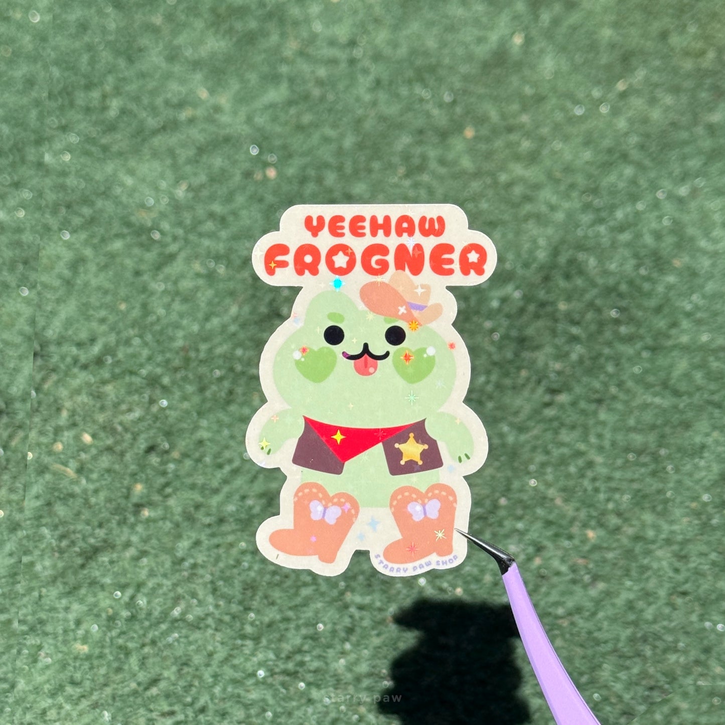 Green Frog Stickers 3"