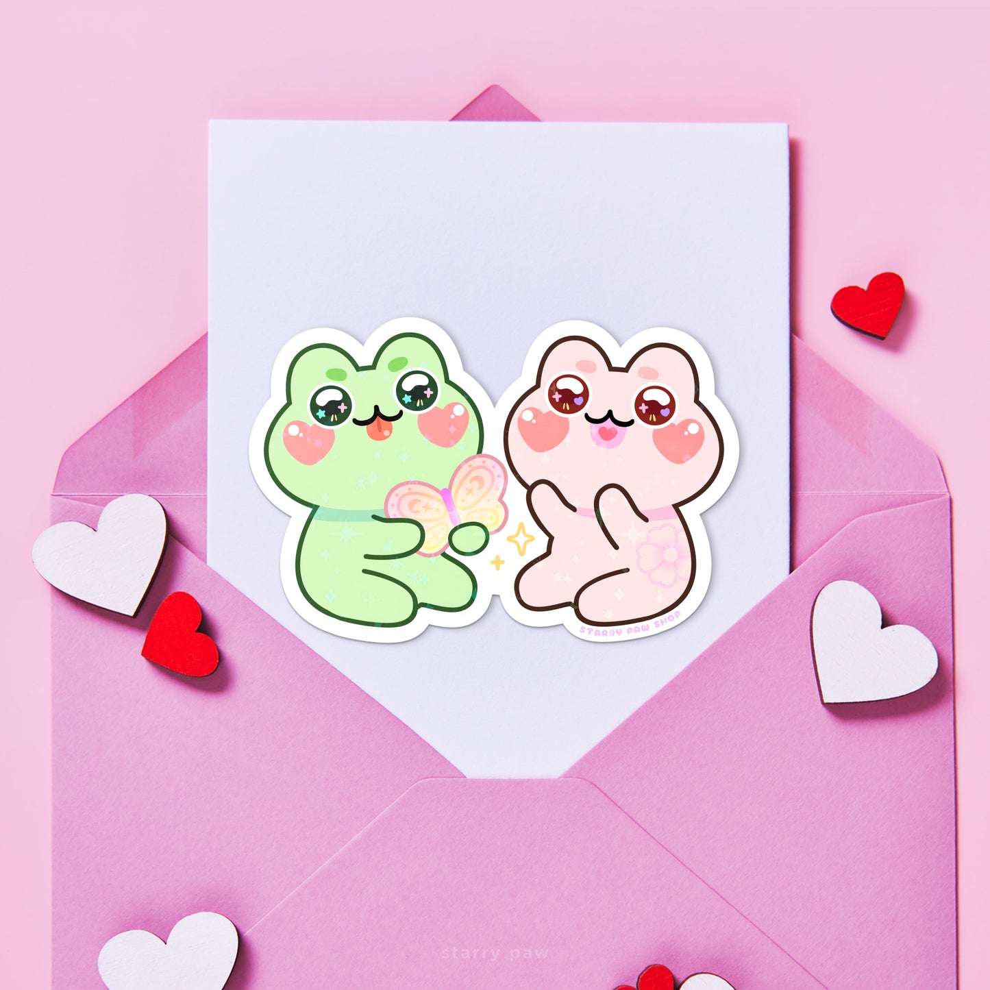 Green Frog Stickers 3"