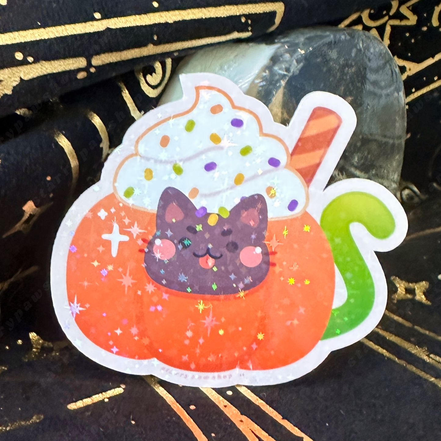 Spooky Cat Stickers Set of 5