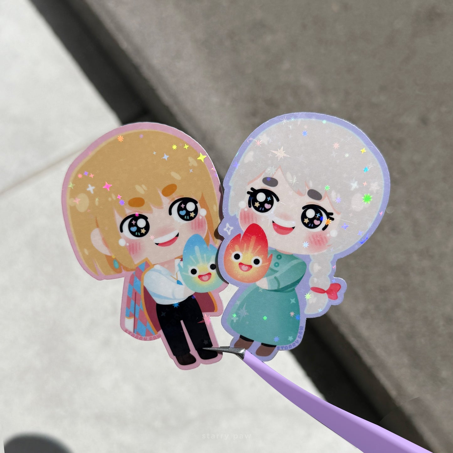 Howl Sophie Stickers | 2.5" Sparkly waterproof vinyl stickers