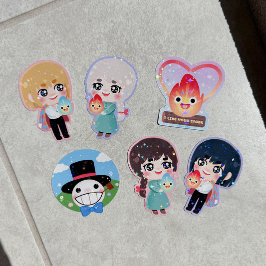 Howl Sophie Stickers | 2.5" Sparkly waterproof vinyl stickers