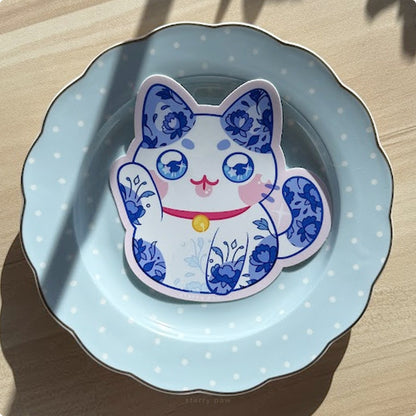 Lucky Cat Car Sticker 5" UV Weatherproof
