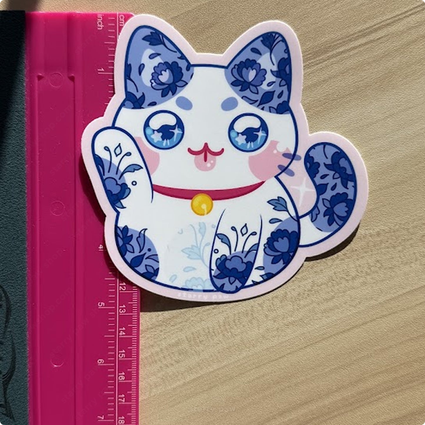 Lucky Cat Car Sticker 5" UV Weatherproof