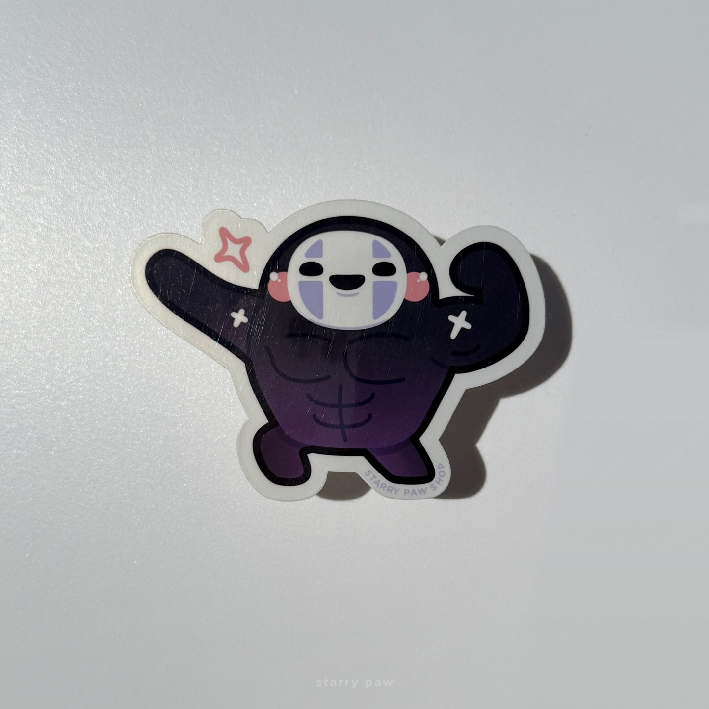 No Face Buff Sticker | 3" Glossy waterproof vinyl sticker