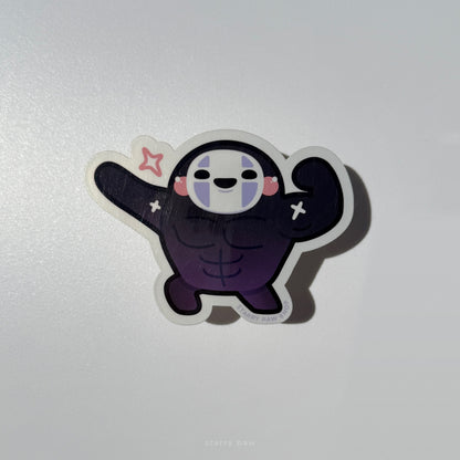 No Face Buff Sticker | 3" Glossy waterproof vinyl sticker