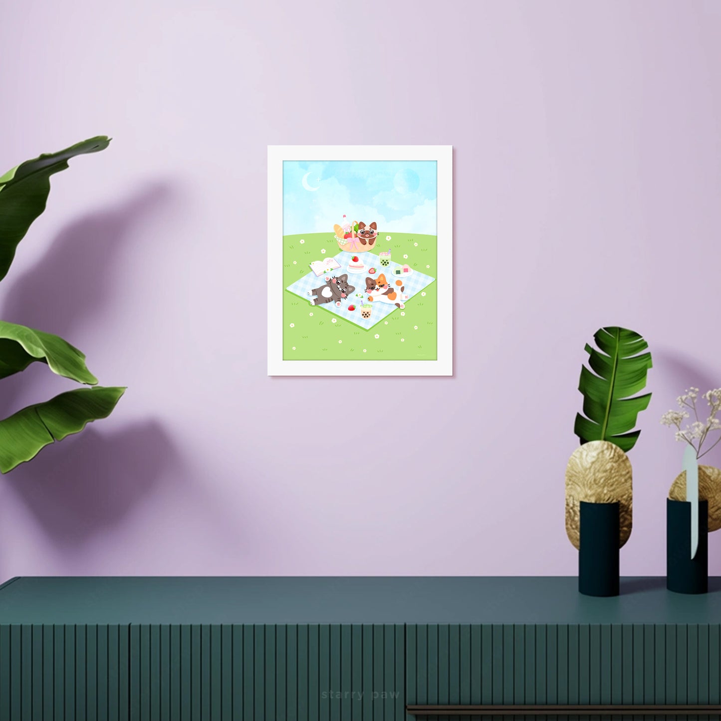 Picnic Cats Print 8.5x11" Semi-Gloss