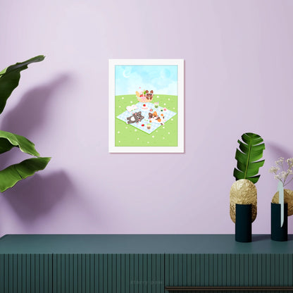 Picnic Cats Print 8.5x11" Semi-Gloss