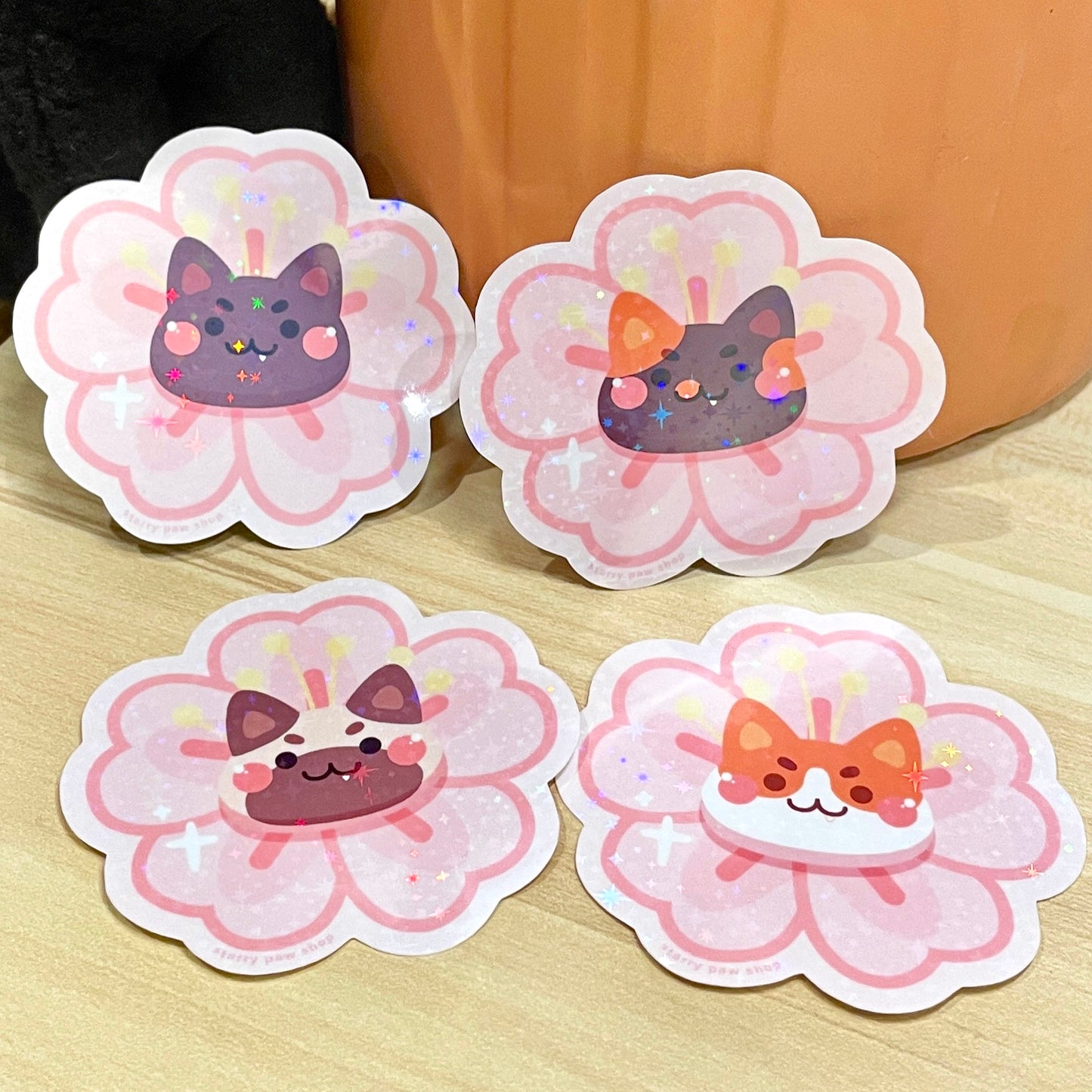 Sakura Cat Sticker + Magnet