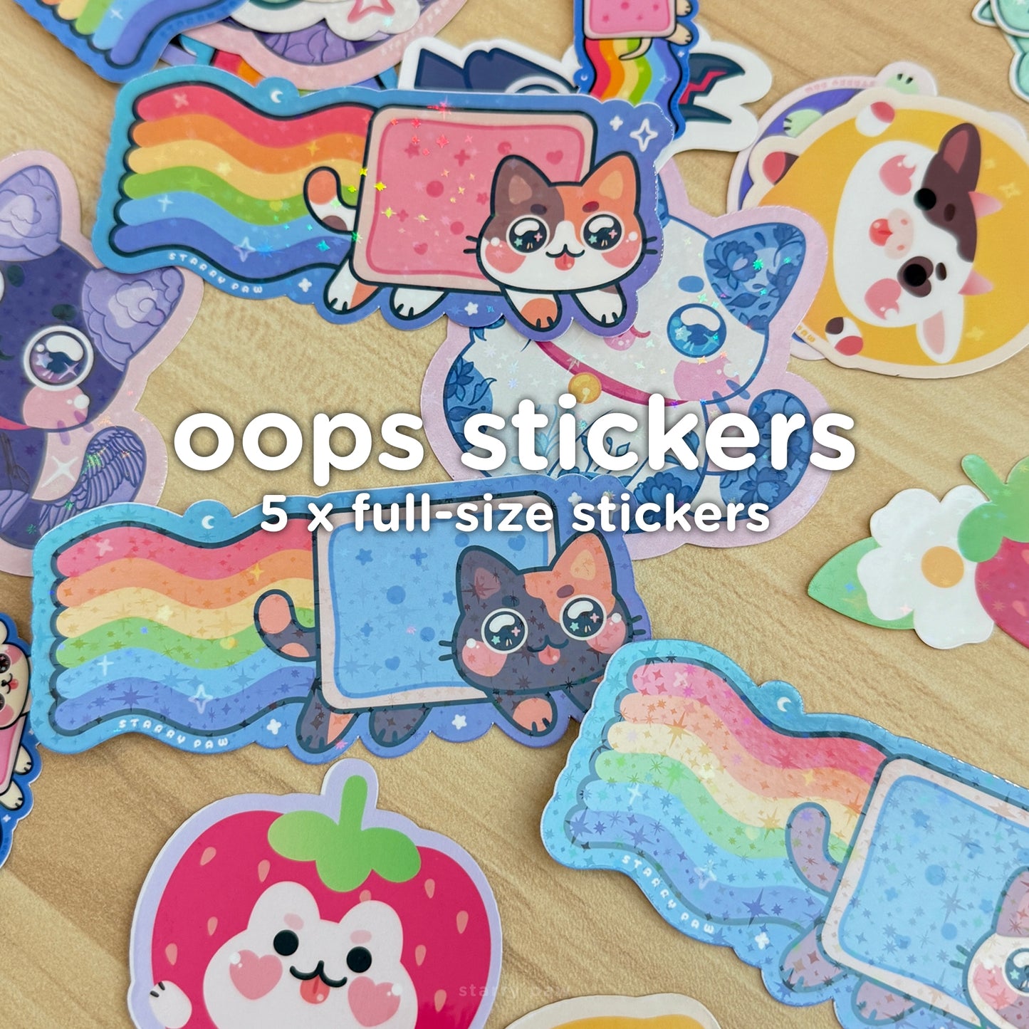 Oops Sticker Pack | 5 full-size stickers discounted