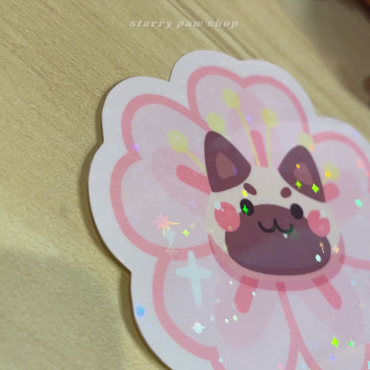 Sakura Cat Sticker + Magnet