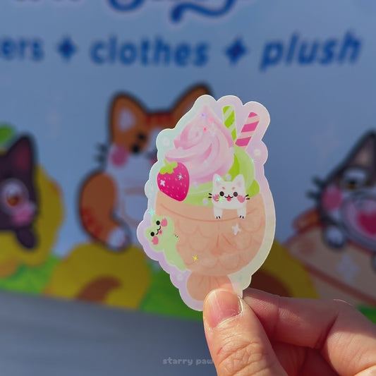 Ice Cream Taiyaki Sticker | CHIRLA donation