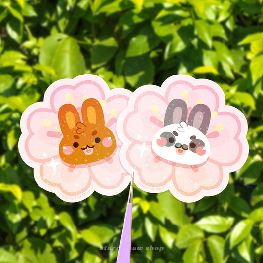 Sakura Flower Bunny Stickers